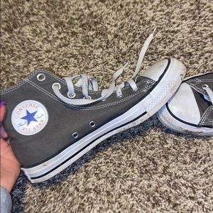 Gray high top converse